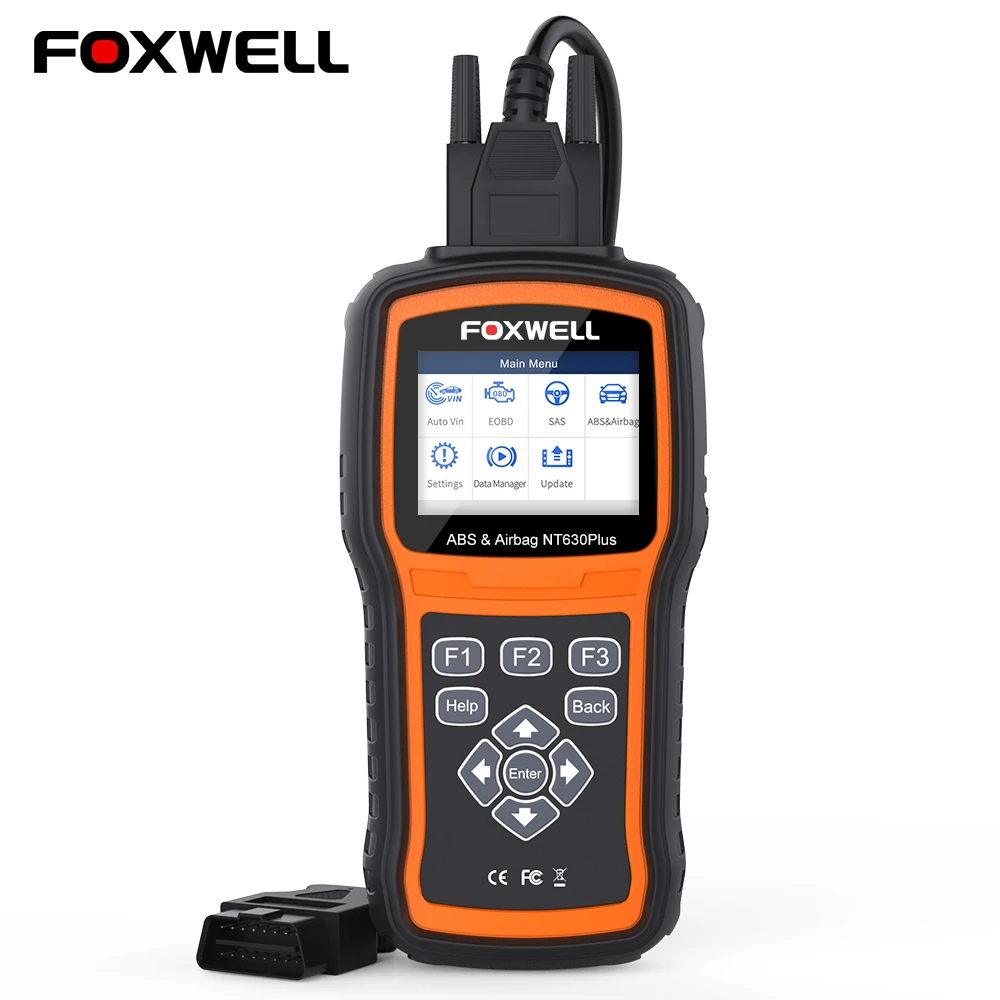Foxwell NT630 Plus OBD2 ABS сканер для подушек безопасности автомобильных SRS сброс данных краш SAS OBD 2 Авто сканер OBD инструмент для диагностического сканирования автомобиля