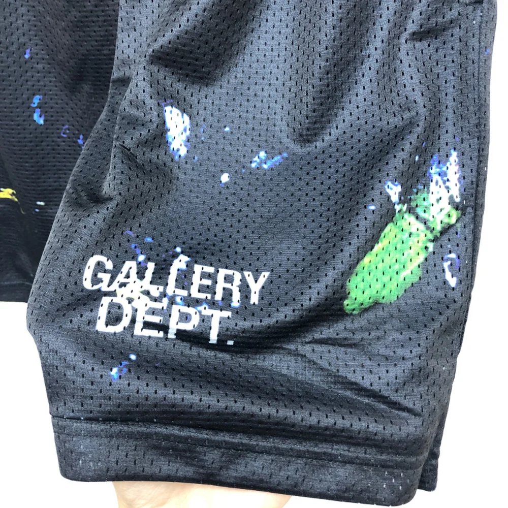 

Starry Sky Mesh ink Graffiti Shorts Men Women Streetwear Kanye West Beach mens shorts