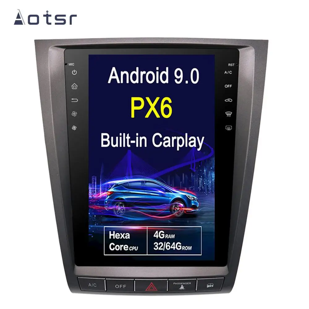 

Автомагнитола Tesla, мультимедийный плеер на Android 9, с GPS, для Lexus GS GS300, GS460, GS450, GS350, типоразмер 2DIN