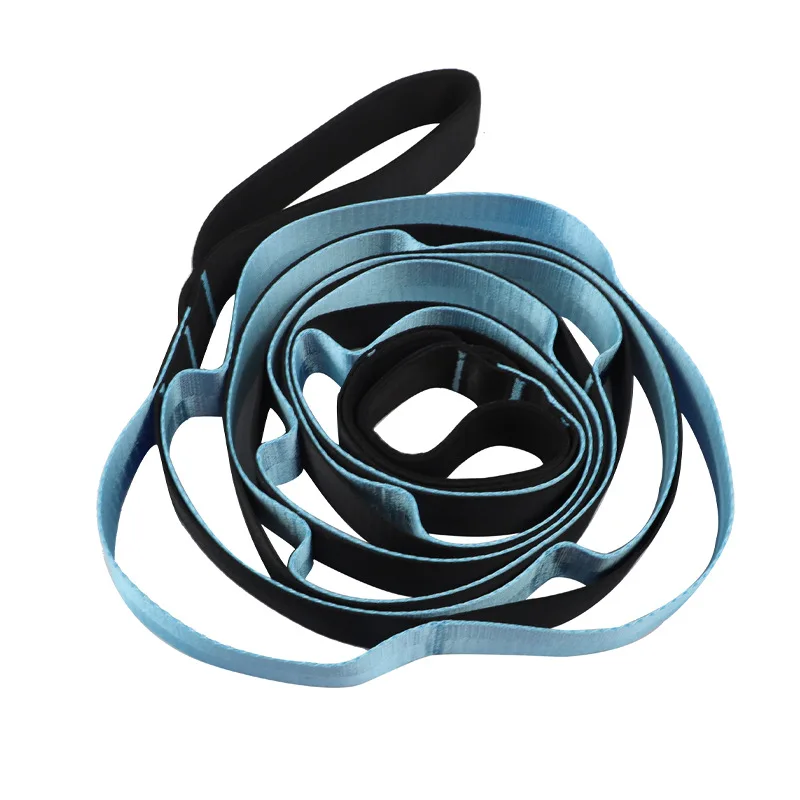 

Yoga Stretch Strap Belt Polyester Latex Elastic Latin Dance Stretching Band Loop Yoga Pilates Fitness Exercise Resistance Bands