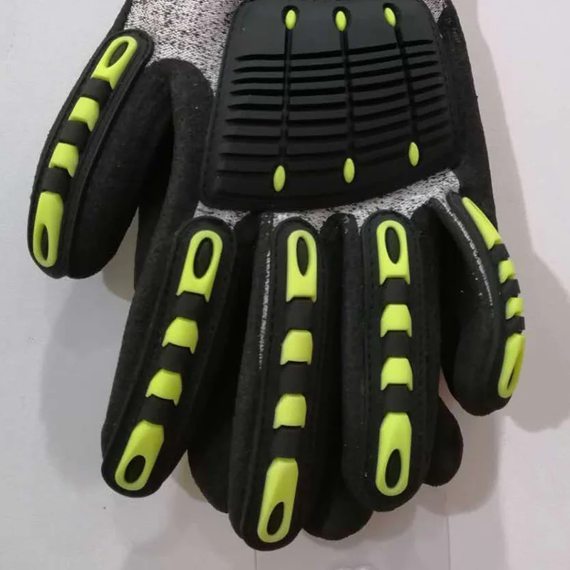 Outdoor Respiratory Gloves Cut Resistant Anti Impact Vibration Oil Tpr Work Proof Shock Mechanics | Спорт и развлечения