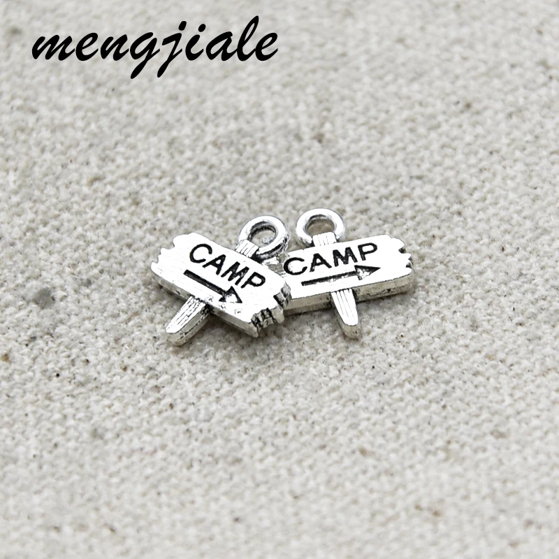 

30pcs New style CAMP Charms Street sign Pendants for Necklace Bracelet Jewelry accessories making 13*12mm