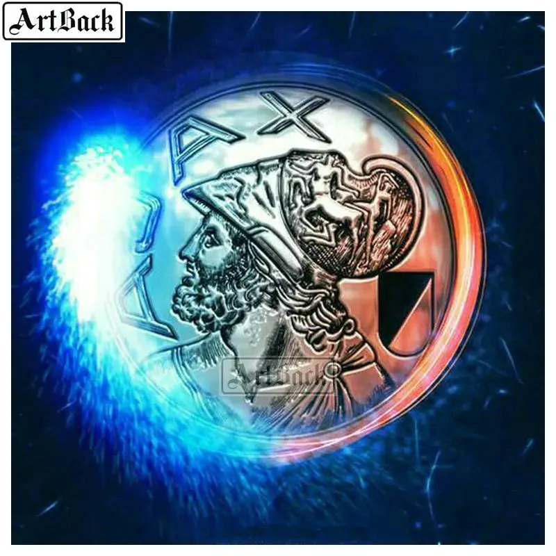 ARTBACK 5d алмазная картина ajax, Голландская футбольная команда, значок, полный квадратный 5d Алмазная мозаика ajax kids - Цвет: A