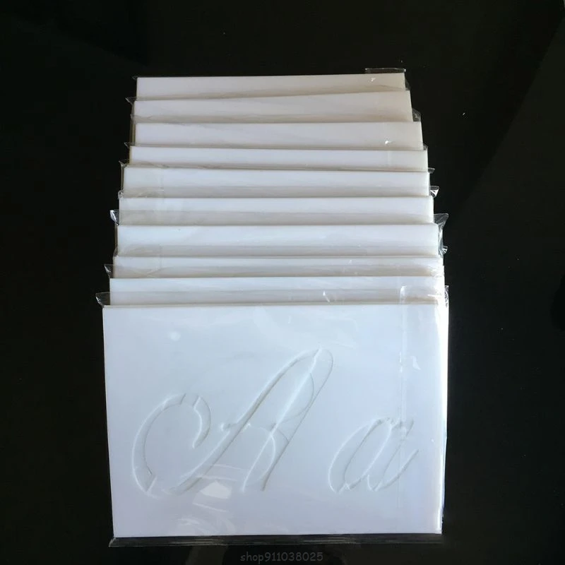 

36pcs/set Letter Alphabet Stencil Wall Painting Wood DIY Drawing Template with Punctuation Art Craft F24 21 Dropship