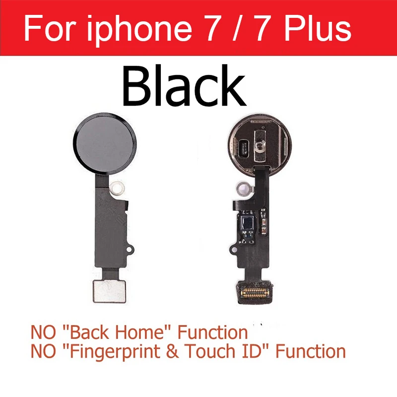 For i7 7plus Black Главная Кнопка Flex кабель с разъемами для iPhone 5S, se, 6, 6s 7 8 плюс Главная Кнопка Экран на при гибкий кабель для замены, ремонта Запчасти - Цвет: For i7 7plus Black