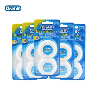 Зубная нить Oral B Essential, удобная невощеная нить для ухода за полостью рта, плоская нить, 50 мкатушка
