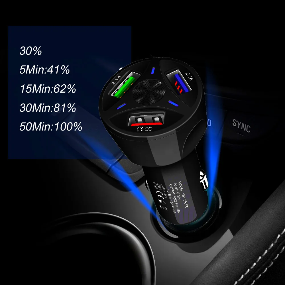 Автомобильное зарядное устройство USB Quick Charge QC3.0 порты для Subaru Forester SK SJ Outback Legacy