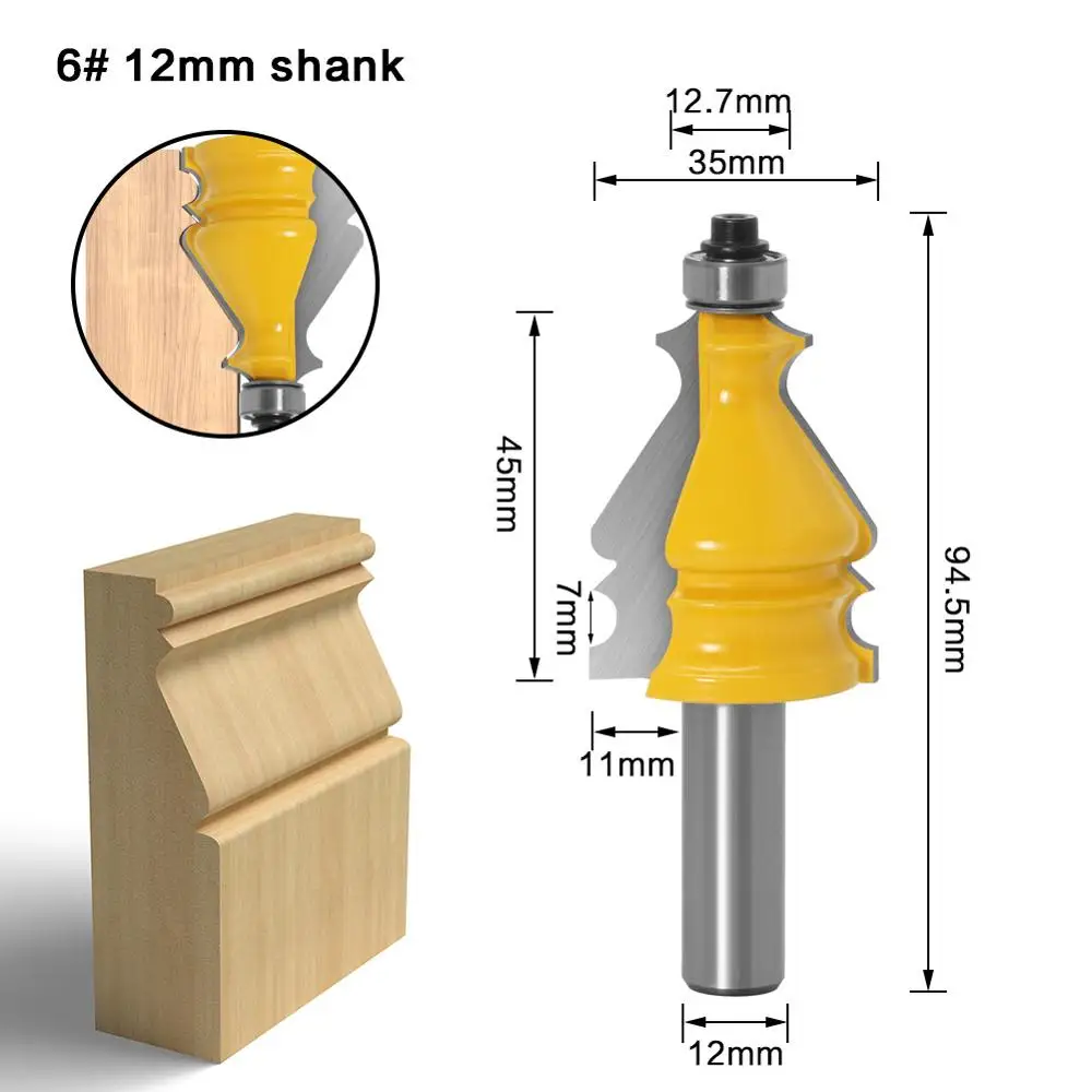 

12mm handle Multi-type multi-contour Disposable Forming Knife Router Bit Woodworking Tool