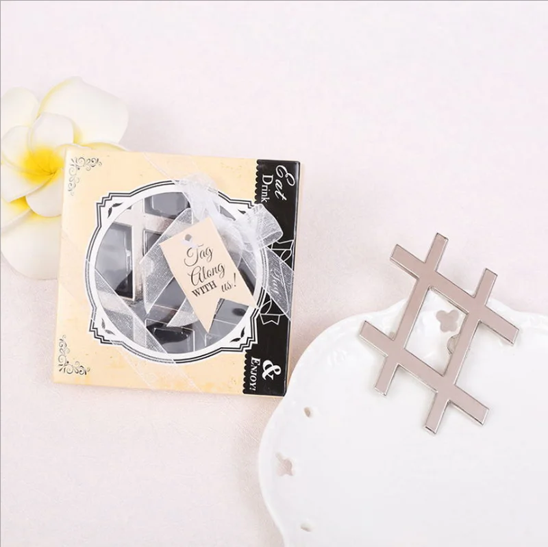 

Hashtag Love Silver Metal Bottle Opener Unique Wedding Favors Birthday Party Giveaways For Guest 10PCS