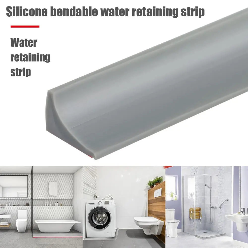 

Self-Adhesive Silicone Bathroom Water Stopper Water Retaining Strip Bendable Bathroom Door Washing Machine Shower Dam Barrier