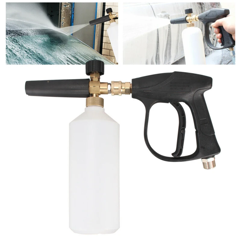 1/4&quot Snow Foam Washer Gun Car Wash Soap Lance Cannon Spray Pressure Jet Bottle car clean cleaning cleaner accessories | Автомобили и