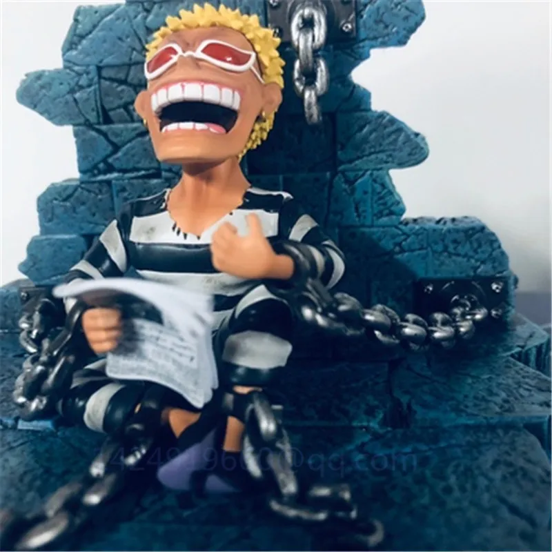 Аниме ONE PIECE Impel Down Donquixote Doflamingo тюремный образ газета Смола экшн-фигурка