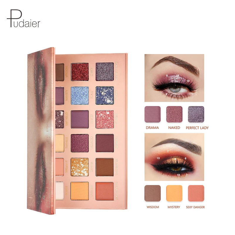 New Changeable Nude Eye Shadow Beauty Palette Makeup Kit 18 Colors Matte Shimmer Glitter Eyeshadow Powder Waterproof Pigmented |