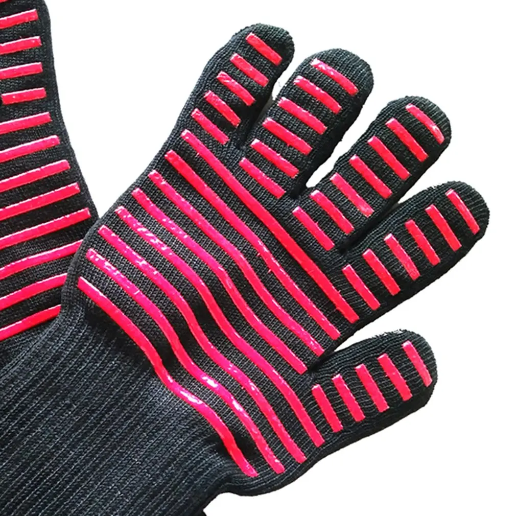 

High Temperature Resistance Barbecue Insulated Gloves Fireproof Microwave Oven Flame Retardant Gloves 350-800 Centigrade
