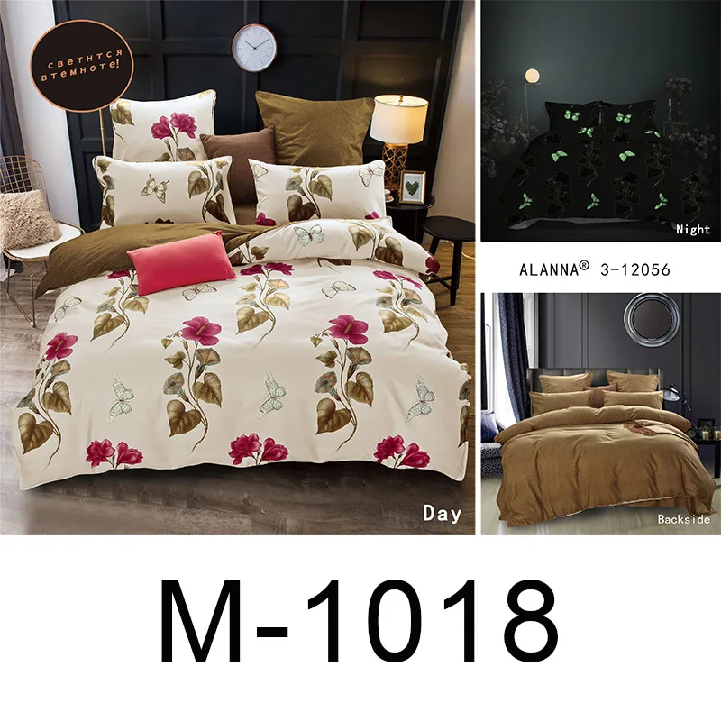 M-1018 Alanna queen Комплект постельного белья, светящееся одеяло, евро пастельные простыни, простыня king size, двойное покрывало, покрывало, набор - Цвет: M-1018