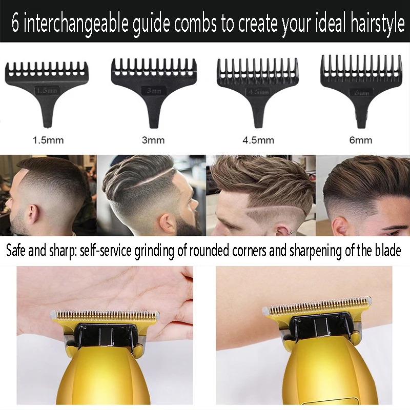 

Hair Clippers for Men Cordless Steel Blade Mens Hair Kit Rechargeable