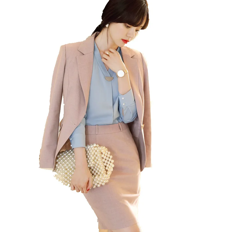 Профессиональный женский костюм новый модный осенний офисный в Корейском стиле