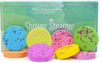 shower steamers aromatherapy bath bomb tablets 8pcs shower fizzers home spa melts vapor set with essential oils for relaxation