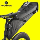 Велосипедная сумка ROCKBROS, водонепроницаемая сумка на седло, объем 10-14 л, складная задняя Велосумка
