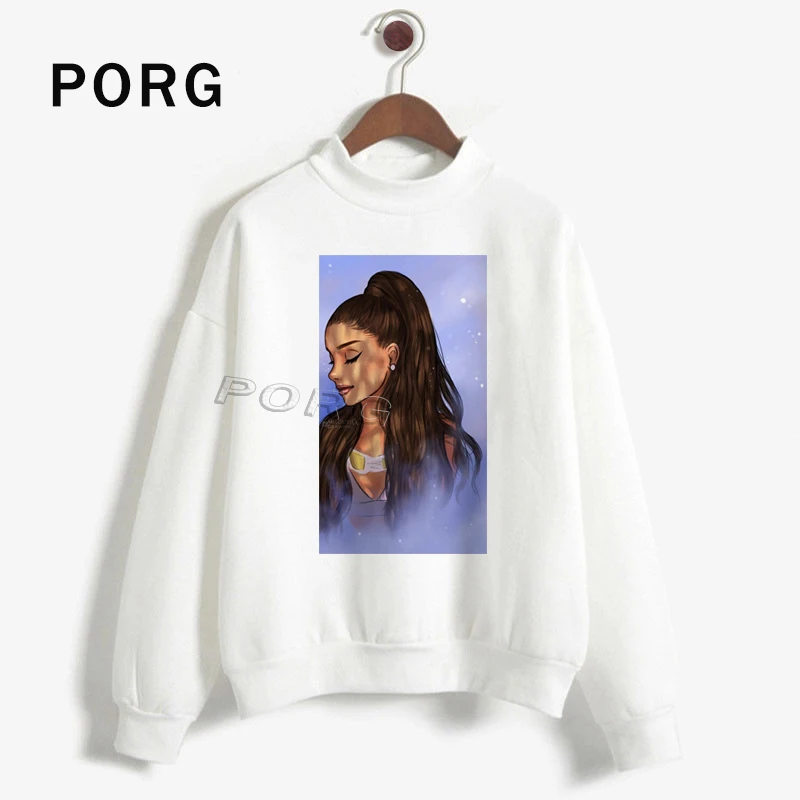 Ariana Grande/Розовая Толстовка для женщин в готическом стиле, уличная Harajuku Sudadera Mujer, новая женская одежда, толстовки с длинными рукавами и круглым вырезом