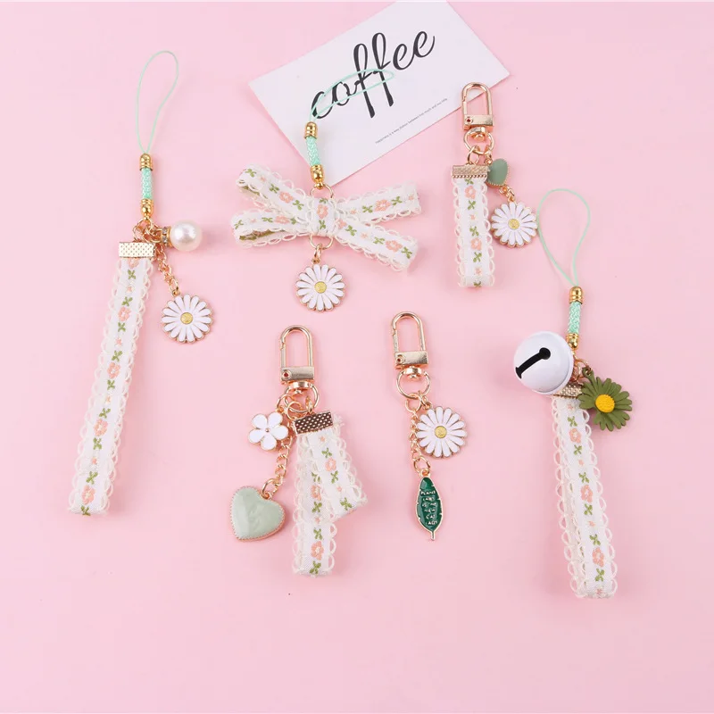 Инс Маргаритка брелок креативный кулоны цепочка для ключей хипстер кружевной
