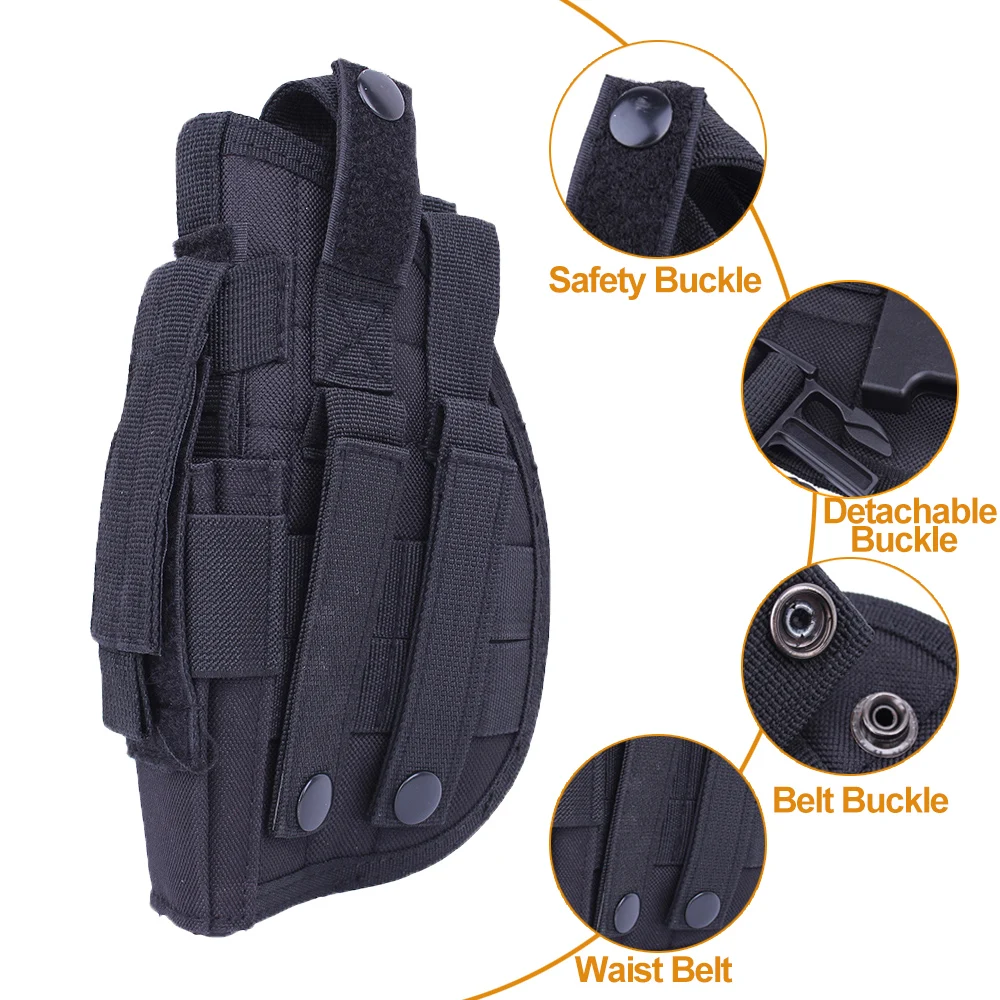 600D Molle тактический пистолет кобура пистолет Скрытая сумка на пояс Военная Униформа Hundgun чехол для правой руки Охота Стрельба сумки