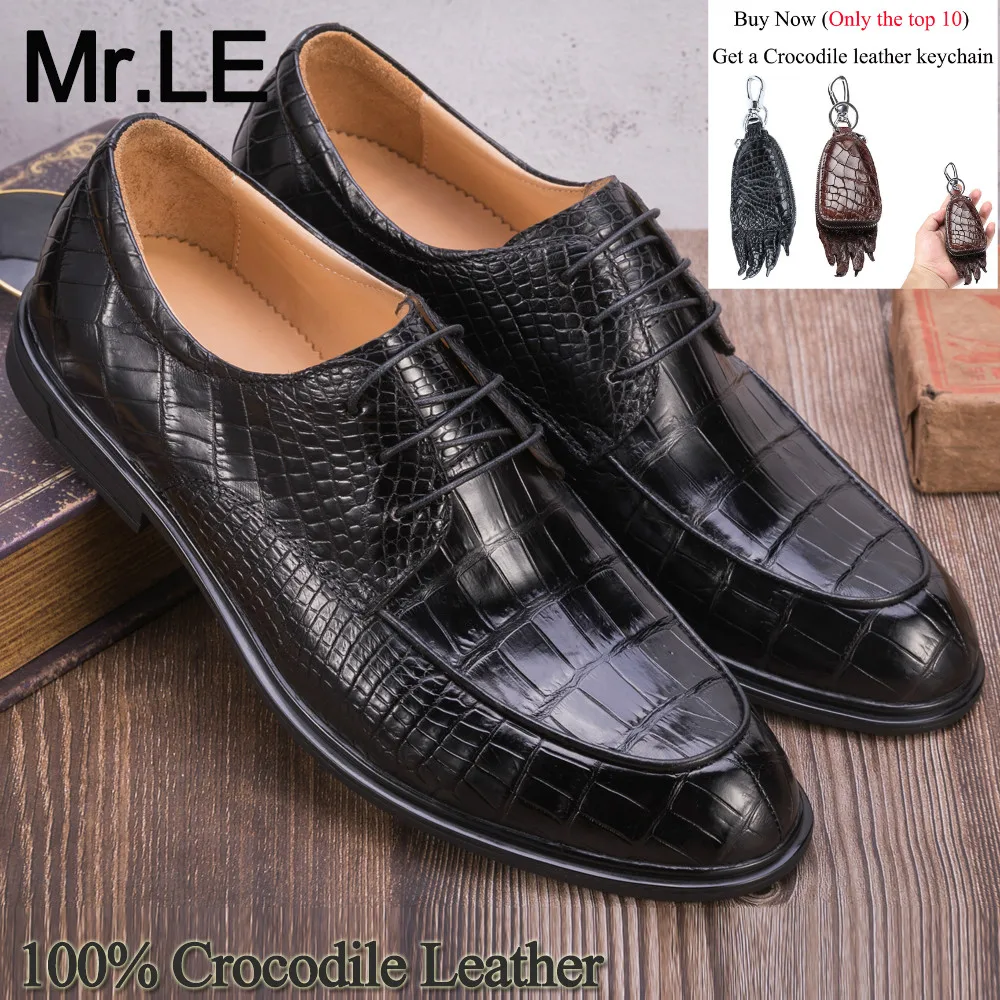 Обувь под крокодиловую кожу Мужские модельные туфли из 100% натуральной кожи