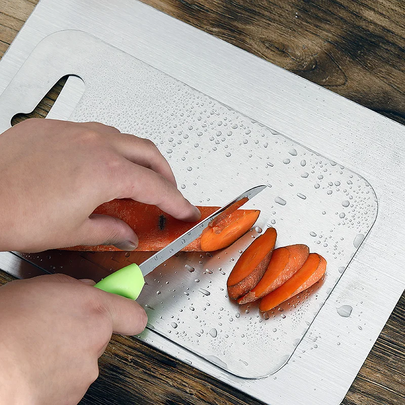 Разделочная доска из нержавеющей стали 304 домашняя пищевая прочная кухонная для