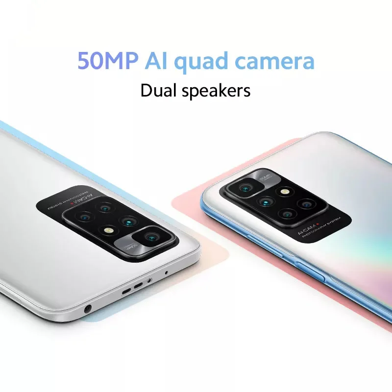 Global Version Xiaomi Redmi 10 4GB 64GB New Smartphone  MediaTek Helio G88 Octa Core90Hz FHD Display 50MP AI quad camera