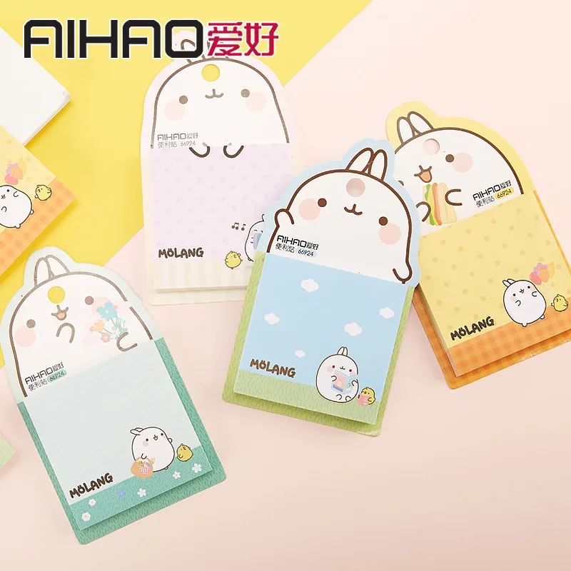

1 Set Memo Pads Sticky Notes Kawaii Cute Rabbit Paper Notepad Daliy Scrapbooking Stickers Office School stationery Bookmark