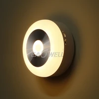 1pc led motion sensor night light wireless wall lamp 0 8w battery powered for cabinet stairs bedroom wardrobe 50lm white light