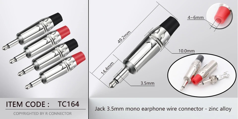 Conector de Fio de Solda Fone de Ouvido Prata Mono Macho Plug Niquelado 2 Pinos Faça Você Mesmo Jack 100 Pçs 3.5mm 1 Renovação da Casa
