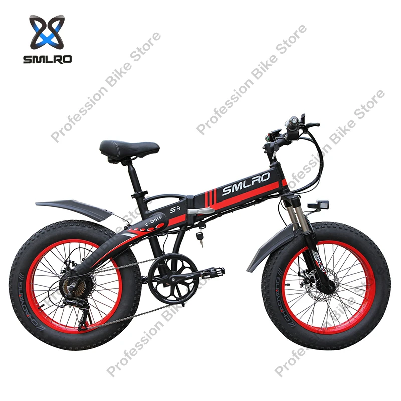 Verkaufen SMLRO S9F Klapp Elektrische Bike 20 Zoll Rad 800W 48V 15AH Erwachsene Leichte Elektromobil E-Bike Mobilität Berg Fett Fahrrad
