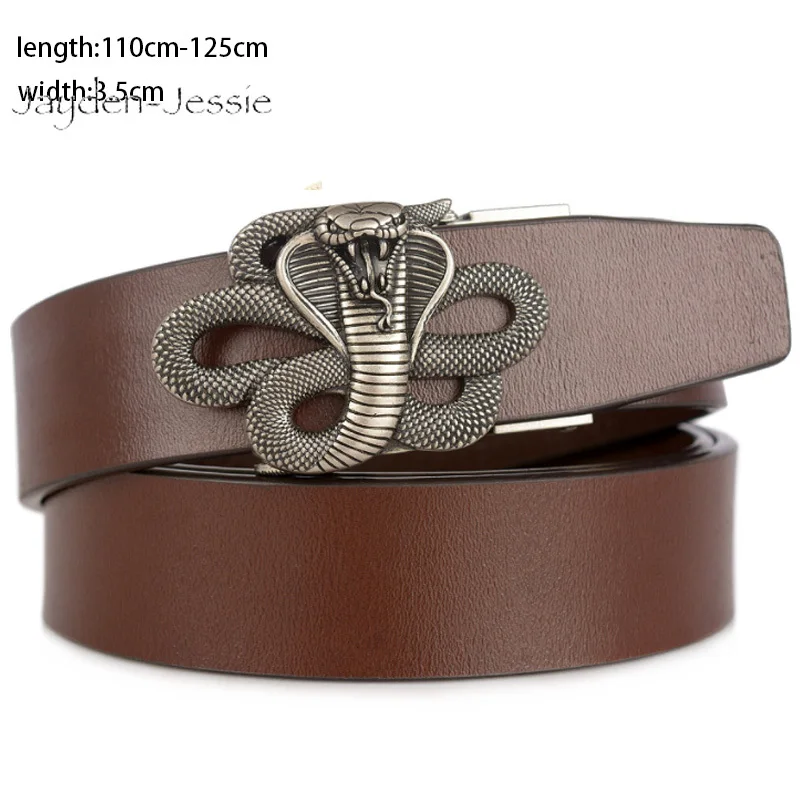 Новый Кобра Автоматическая пряжка ремень высокого класса повседневные мужские