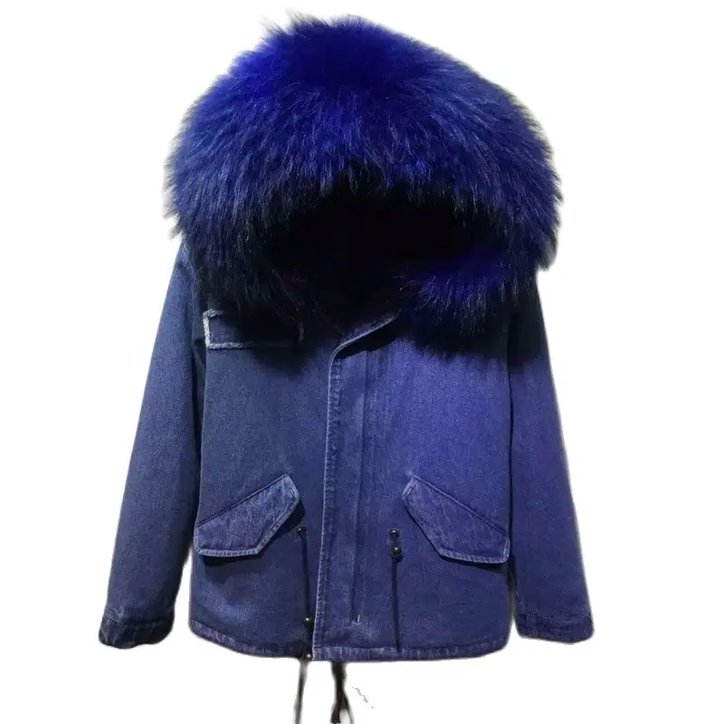 Новая джинсовая куртка женская зимняя одежда короткая ковбойская ткань MrMrs с