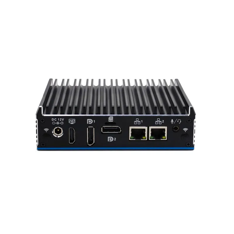 Компьютер без вентилятора два порта Lan Intel Quad Core J4125 CPU 2 0 ГГц до 7 мини-ПК для Windows 10