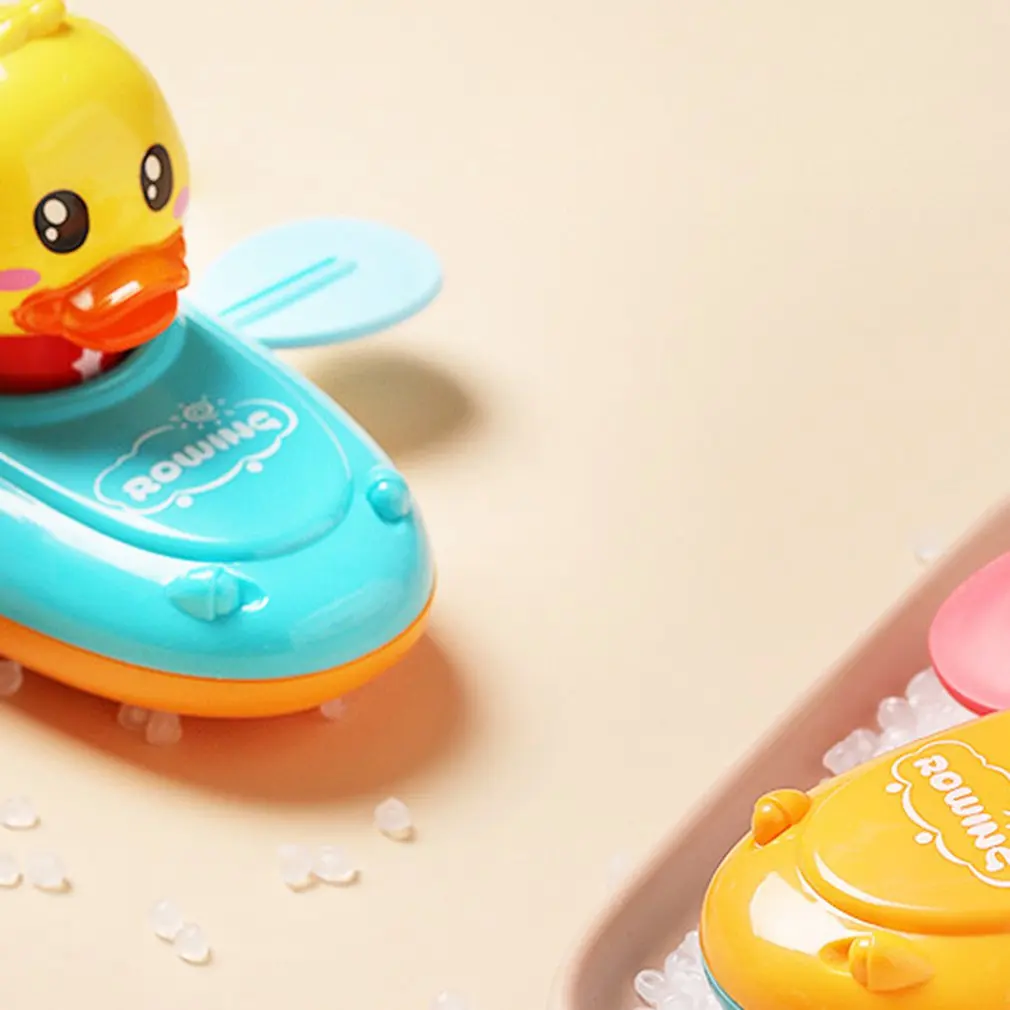 Toys For Swimming Bathtub Pool Duck Toy Floating Ducklings Toy Manual Pull String Ducks Boat Paddler Bathtub Baby First Bath Toy