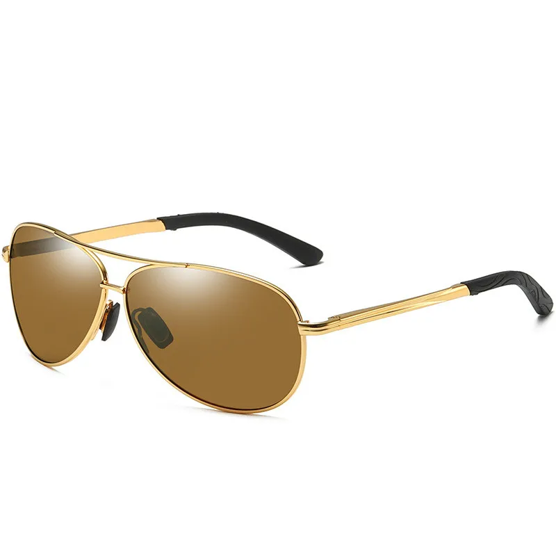 Мужские солнцезащитные очки с поляризацией овальные фотохромные в большой