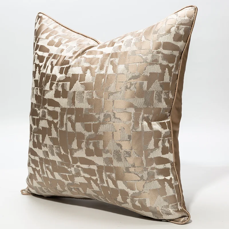 Fashion Lattice Light Luxury Cushion Cover 30x50 45x45cm 50 High-grade Jacquard Pillow case Sofa Bed Home Decor Backrest Cover