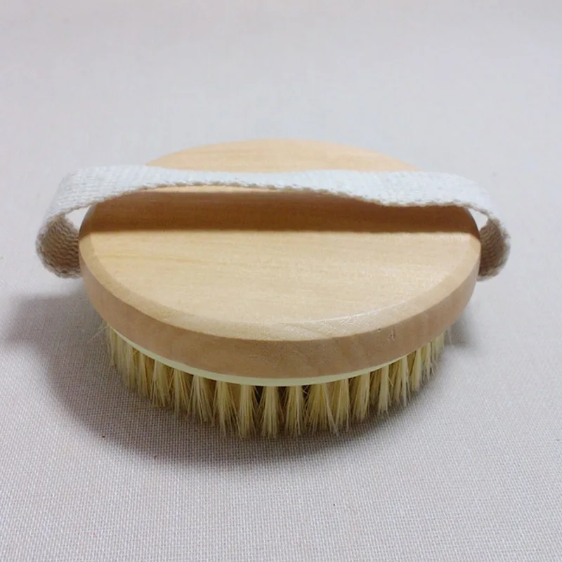

Natural Bristle Bath Shower Party Gifts Band Wooden Wedding Engagement Bath Brushes Shower Body Massage Body 1 Pcs