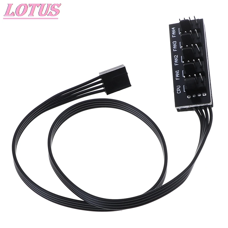 

40cm 1 to 5 4-pins TX4 PWM CPU Cooler/ Case/ Chasis Cooling Fan Power Cable Hub Splitter Adapter