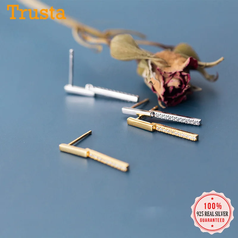 Женские и детские серьги гвоздики Trustdavis из настоящего серебра 925 пробы милые