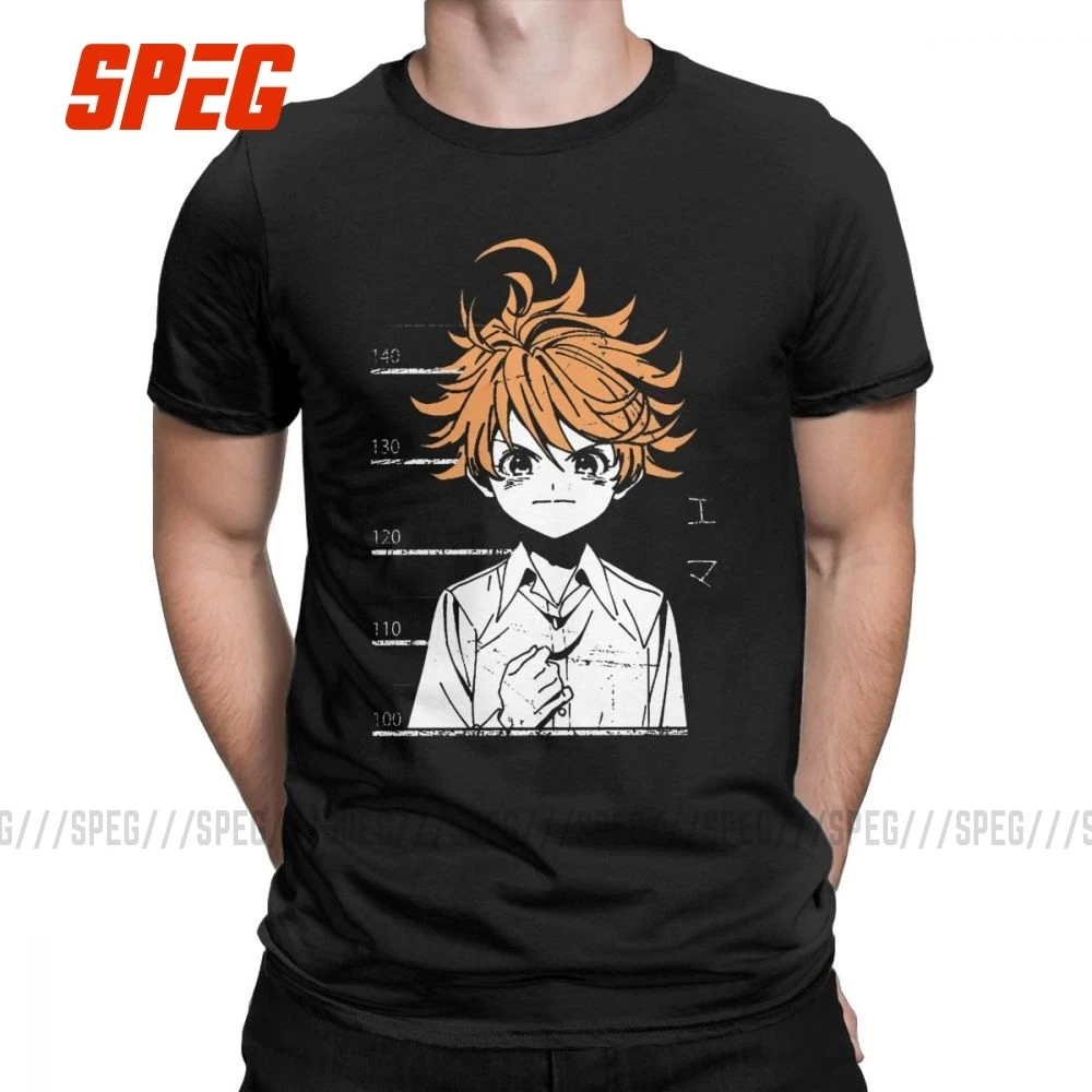 Мужская футболка с надписью The Promised Neverland винтажные футболки коротким рукавом и