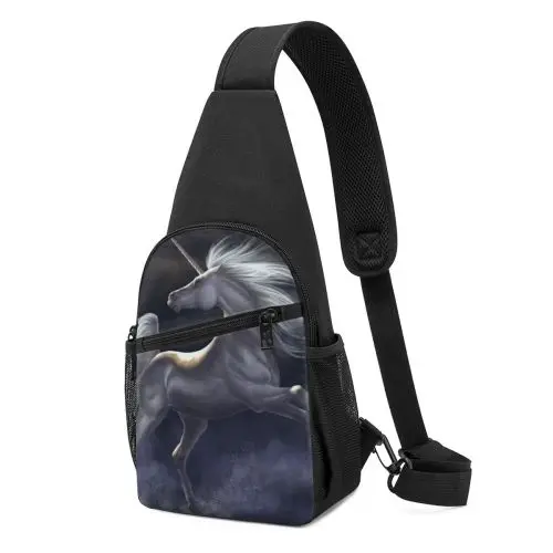 

Женская поясная сумка с единорогом, Мужская поясная сумка с волшебной лошадью, дорожная нагрудная сумка с индивидуальным изображением, сум...