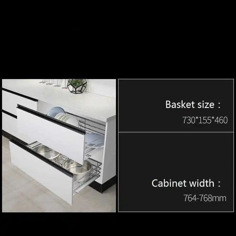 

Despensa Gabinete Drawer For Accesorios Organizar Para Armario Pantry Stainless Steel Organizer Cuisine Kitchen Cabinet Basket