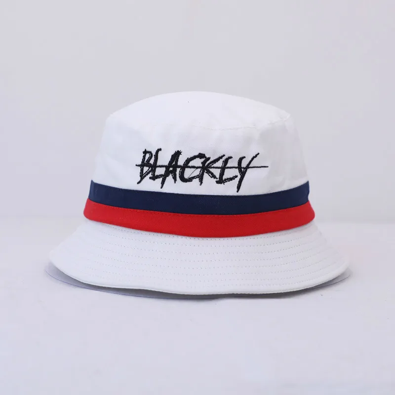 Blackly хип-хоп Мужская шляпа-Панама женская модная шляпка хараджуку полоса черный