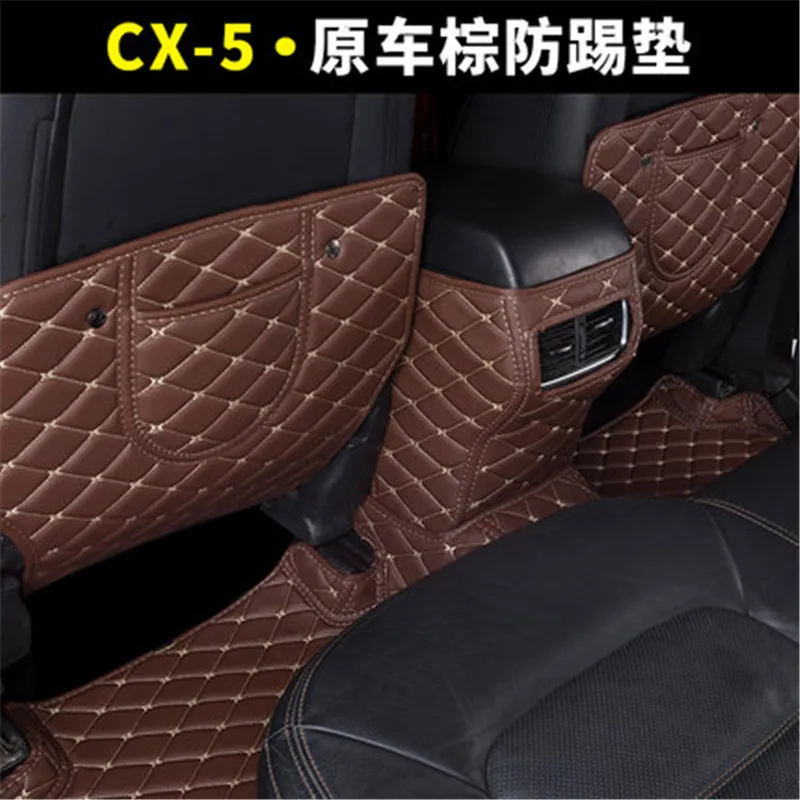 

Подходит для Mazda CX-5 CX5 2013-2020, автомобильный салон, искусственная кожа, защита заднего сиденья, защита от ударов, 3 шт.