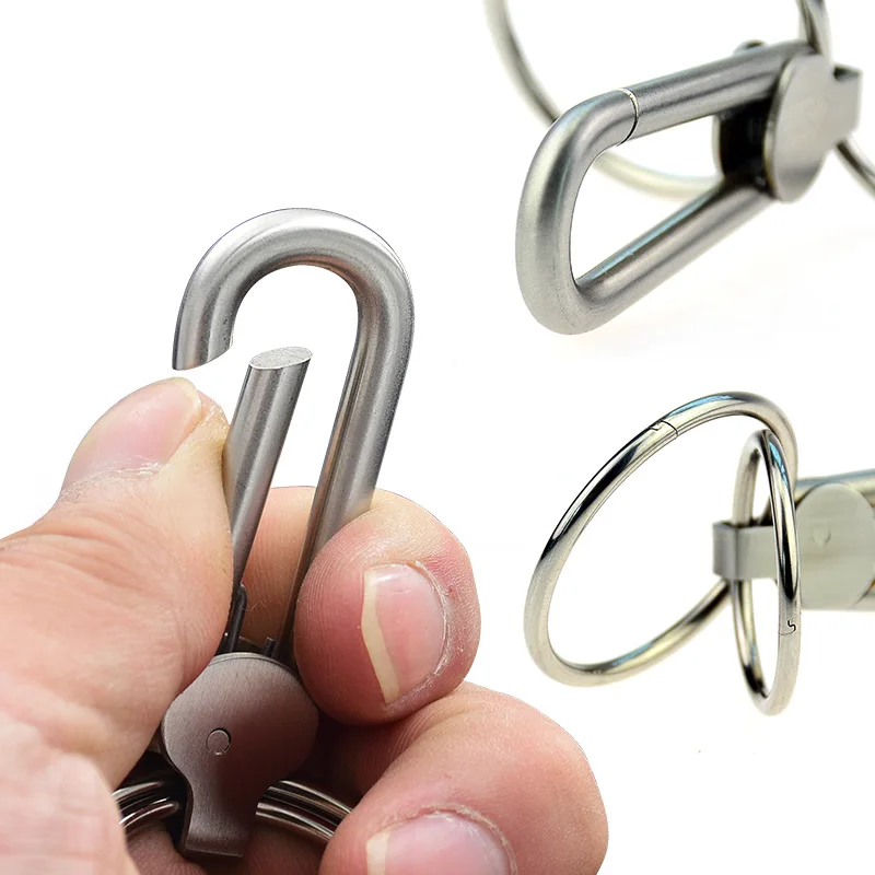 Брелок для ключей из нержавеющей стали 100% металлическое кольцо с разрезом сделай