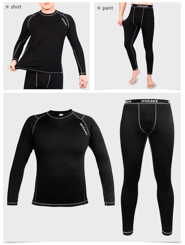 WOSAWE Мужские Трикотажные изделия для велоспорта термобелье флисовая майка с