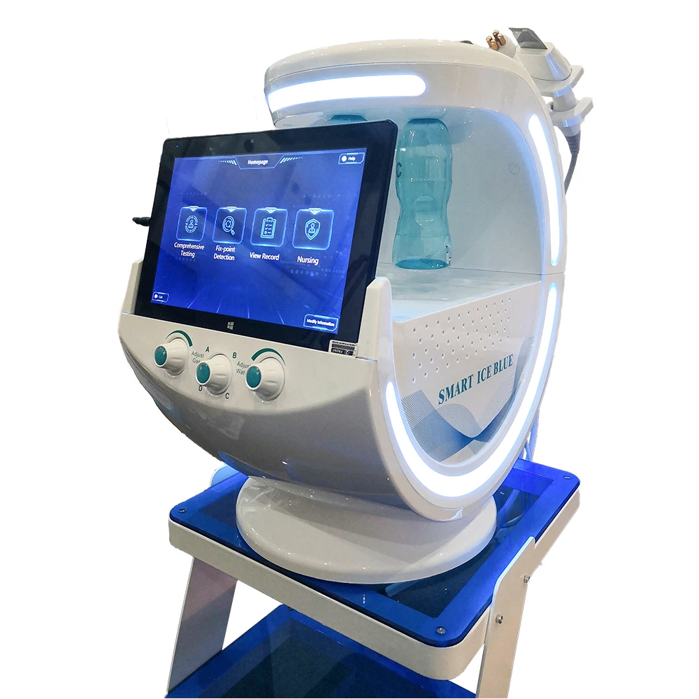 

Многофункциональный Интеллектуальный Ледяной Синий косметический аппарат AI 7 в 1, водная дермабразия, гидро дермабразия, терапия, использов...